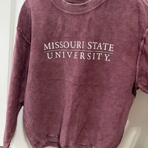Women's Corduroy Sweatshirt - Burgundy